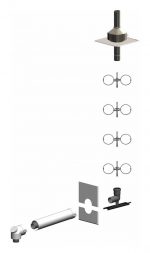 ATEC Abgas Schacht-Set DN 60/100 – DN 60 inkl. Verbindungsleitung