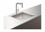 Hansgrohe Edelstahl Küchenspüle Select Spülencombi 450 chrom C71-F450-01
