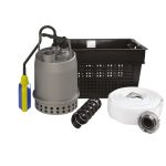 SFA Sanisub Steel Hochwasser Notfall Flut-Set Schmutzwasserpumpe Überflutung Box