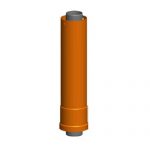 ATEC Abgas Verlängerung zur Dachhochführung DN 60/100 rot 955mm
