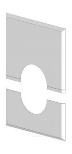 ATEC Abgas Wandblende mit Hinterlüftung DN125