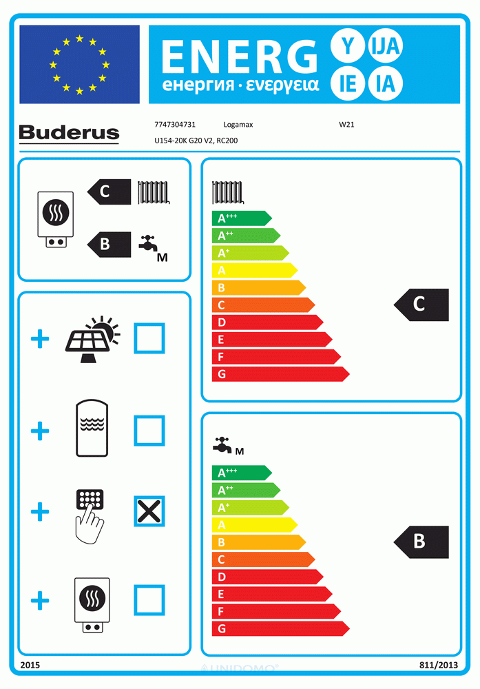 Buderus Logaplus-Paket W21 – Heizwert-Kombitherme U154-20K / 24K