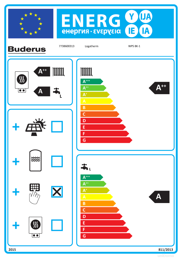 Buderus Logatherm Sole/Wasser-Wärmepumpe WPS 8K-1 mit Speicher