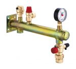 Caleffi Gefäss-Anschlussgruppe 3/4 Zoll Stahl bis 20 kW