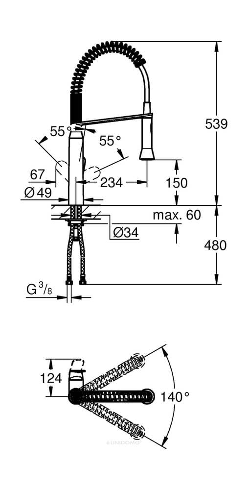 Grohe Küchenarmatur K7 Medium mit Profibrause