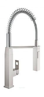Grohe Küchenarmatur Eurocube mit Profibrause supersteel