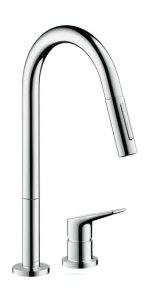 Hansgrohe Axor Citterio M 2-Loch Einhebel-Küchenarmatur mit Ausziehbrause