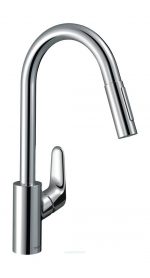 Hansgrohe Focus Einhebel-Küchenarmatur mit Ausziehbrause chrom