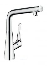 Hansgrohe Spültischmischer Metris Select Schwenkauslauf chrom