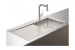 Hansgrohe Edelstahl Küchenspüle Select Spülencombi mit Abtropffläche