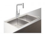 Hansgrohe Edelstahl Küchenspüle Select Spülencombi 370 x 370