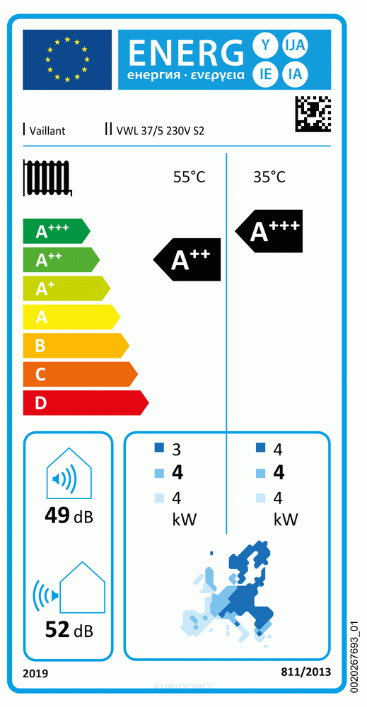 Vaillant Luft/Wasser-Wärmepumpe versoTHERM plus VWL 37/5, 57/5, 77/5