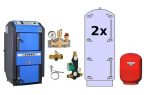 Atmos Holzkessel Basispaket HB2 mit 29,8 kW Holzvergaserkessel DC 30 GSE + 2x PAP Pufferspeicher 850 L