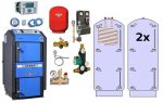 Atmos Holzvergaser-Paket P 33 Holzkessel DC 50 GSE 49 kW Holzheizkessel