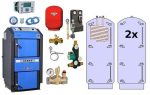 Atmos Holzvergaser-Paket P 33 Holzkessel DC 40 GSE 40 kW Holzheizkessel