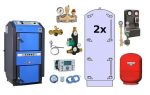 Atmos Holzvergaser-Paket P 30 DC 30 GSE 29 kW Holzheizung 2 Pufferspeicher