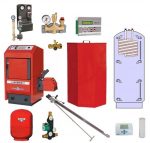 Atmos Pelletheizungsanlage P4 / Pelletkessel P25 24 kW Puffer PAW 1000 Liter