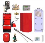 Atmos Pelletheizungsanlage P-5 / Pelletkessel P30 29,8 kW Puffer PAW 1000 Liter