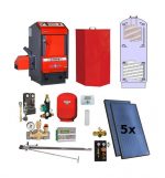 Atmos Paket P10 / Pelletkessel P25 24 kW Puffer PAWS 800 Liter Solaranlage
