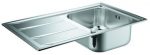 Grohe Küchenspüle Edelstahl Einbauspüle K400 mit 1 Becken/Abtropffläche 860x500mm
