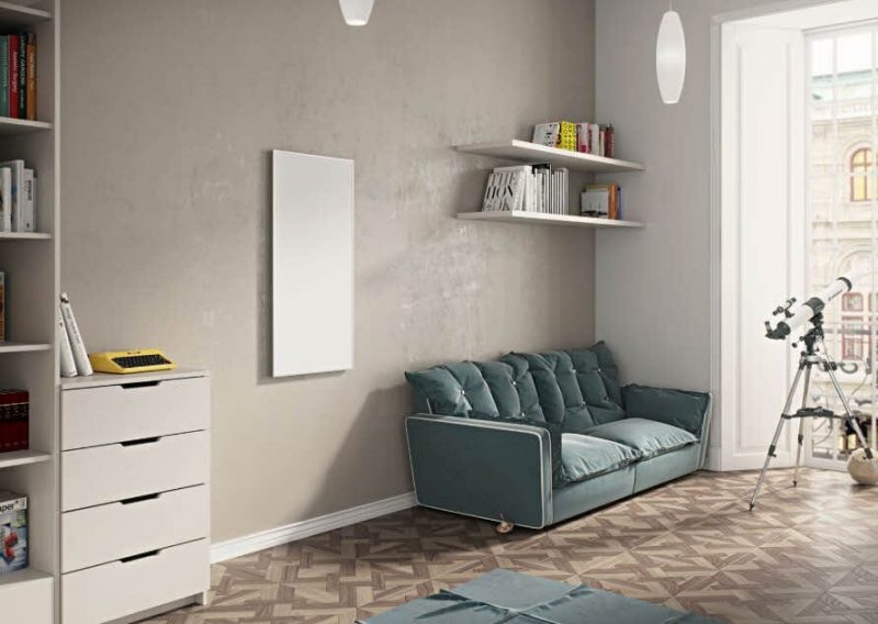 Corpotherma Infrarotheizung / Infrarot – Heizpaneele 400 Watt Aluminium weiß 30 x 120 cm