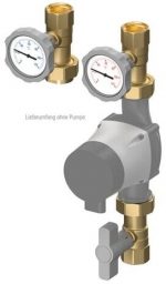Flamco / Meibes Pumpen Absperrset 61127.1 C+R 1 Zoll