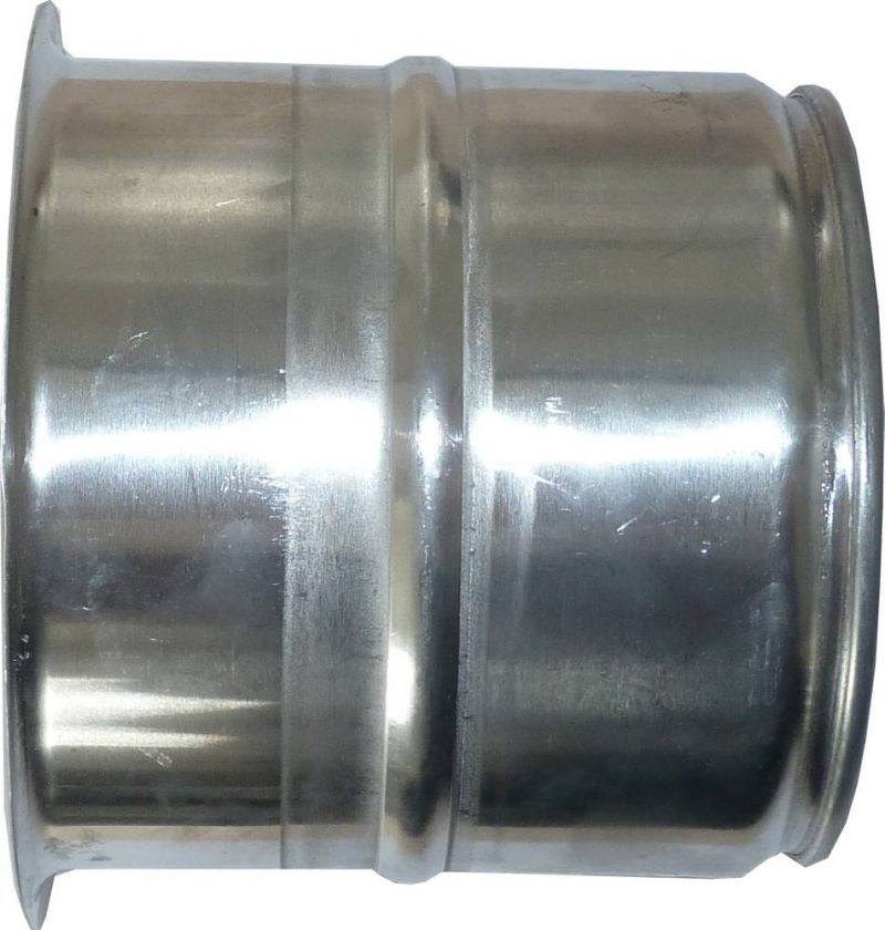 Abgasrohr aus Aluminium Wandfutter doppelt‭ ‬Wandhülse 130 mm